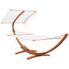 Outsunny Arc Hammock 2-Person Outdoor with Canopy Stand, Extra Wide Backyard Swing Chair, Relaxing