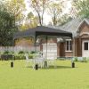 Outsunny 8' x 8' Pop Up Canopy with Adjustable Height, Foldable Gazebo Tent with Carry Bag with Wheels and 4 Leg Weight Bags for Garden, Black