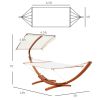 Outsunny Arc Hammock 2-Person Outdoor with Canopy Stand, Extra Wide Backyard Swing Chair, Relaxing