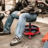 330 LBS Capacity Pneumatic Rolling Mechanic Stool with Padded Seat