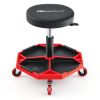 330 LBS Capacity Pneumatic Rolling Mechanic Stool with Padded Seat