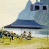 Outsunny 10x20 Pop Up Canopy, 7 Removable Sidewalls, Privacy Features, Roller Bag, Upgraded Frame, Blue