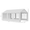 Outsunny 10' x 20' Gazebo Canopy, Party Tent with 4 Removable Side Walls and 6 Window for Picnic, Ceremony and Outdoor Events