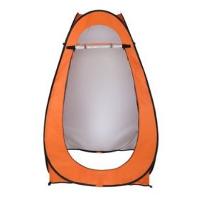 Pop Up Privacy Shower Tent Quick Setup Waterproof Zipper Closure Portable Outdoor Changing Room for Camping Beach RV Travel Compact Bath Tent with Com (Color: Orange)